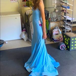 Light Blue Halter Gown by Windsor (Discontinued!)